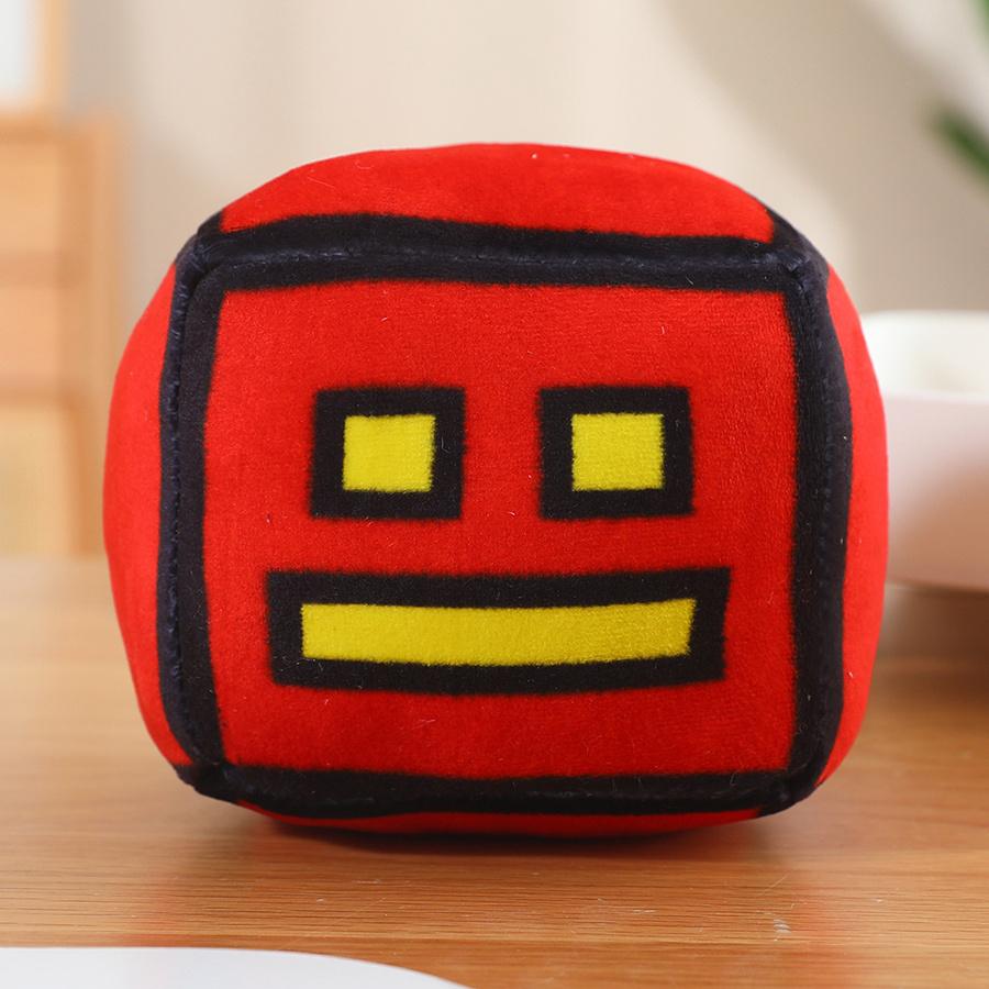 Cute Geometry Dash Plush Toy Soft Cartoon Anime Doll Stuffed Animal Pillow Kids Birthday Gift Home Decor