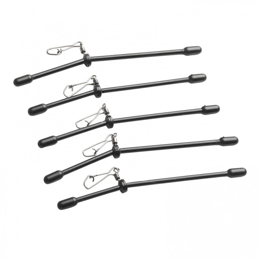 5Pcs Fishing Anti-Tangle Feeder Boom-Spacer With Snaps Balance Connector Tackle