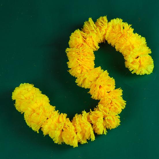 Diwali Marigold Garland Long Strands Artificial Flowers Hanging Pendants Thanksgiving