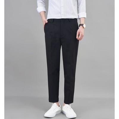 New Spring and Autumn Business Formal Casual Thin Fashion Trend High Waist Slim Fit Small Feet Solid Color Suit Pants