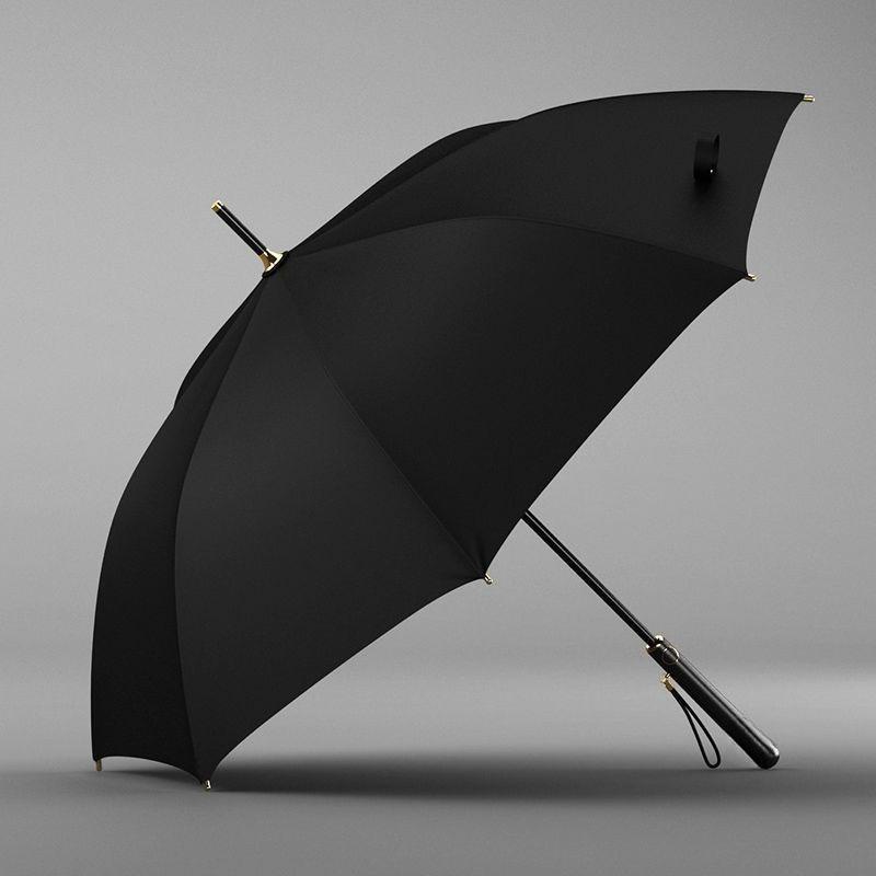 Umbrelă de Lux Goddess Automată cu Mâner Lung, Dublu Scop pentru Soare și Ploaie, Plastic Negru, Cadou de Afaceri, Umbrelă de Soare
