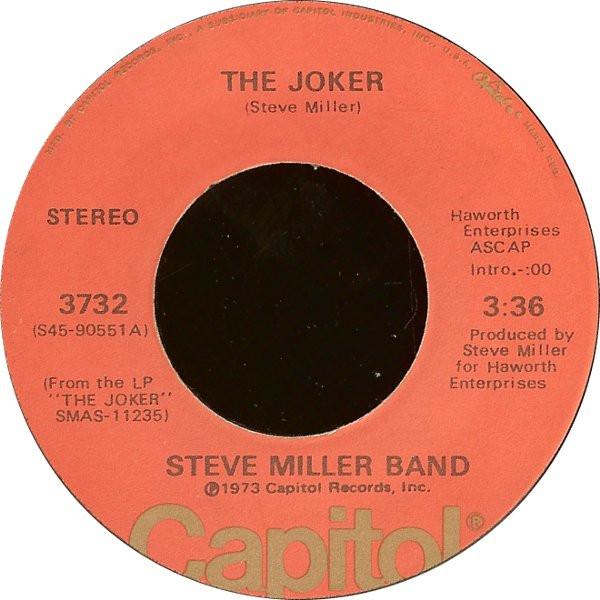 

7inch Record STEVE MILLER BAND - The Joker 3732 Capitol Records 1973 US Rock Used