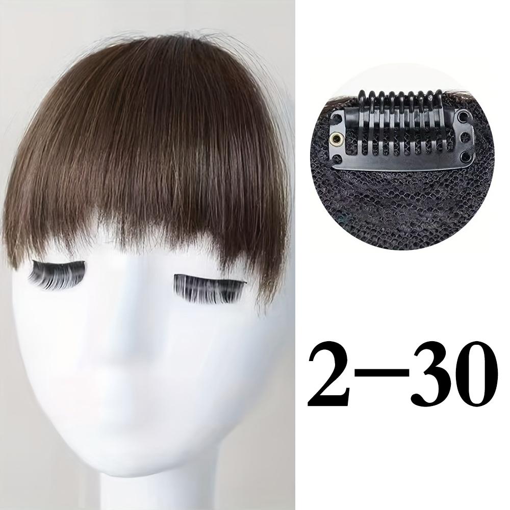 

MISS WIG Синтетические 6-дюймовые черные изогнутые челки для наращивания волос на заколке Черная заколка для волос Натуральный вид для женщин для повседневного использования 14cm