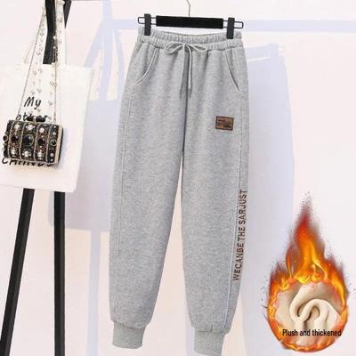 Pantalon de survêtement harem amincissant polyvalent pour femmes automne-hiver avec velours plus