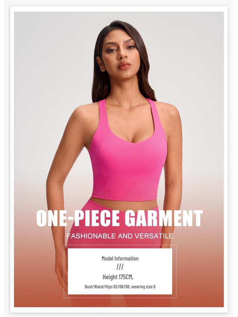 Shockproof Running Fitness Bra with Removable Pads - Y-Back Sports Yoga Tank Top for Women