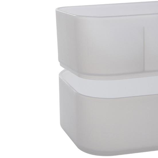 Plastový matný úložný box s víkem a organizérem kancelářských kontejnerů