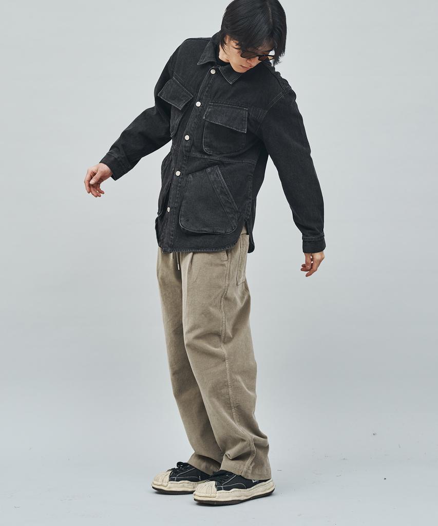 Maniamass Multi-Pocket Denim Fatigue Jacket (Rockchic Jk Bk)
