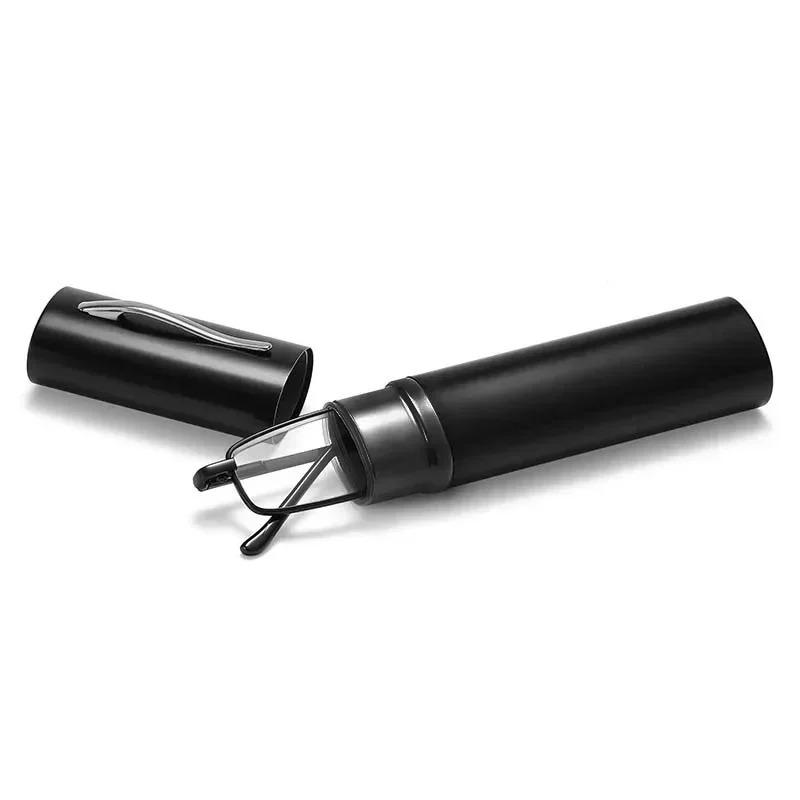 Lesebrille Blaulichtfilter für Männer Frauen Metallrahmen Tragbar HD Stifthalter Ultraleichte Brille Augenschutz Brille
