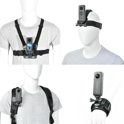 Insta360 Accessory Kit for Action Camera Strap Mount Bundle Compatible with GoPro Hero X5/X4/X3/Ace Pro/Go3S - Chest/Backpack/Head 13-10