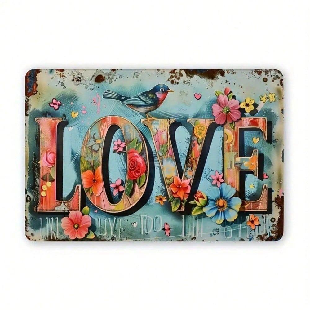 Vintage Metal Tin Sign Love Peace Wall Decor 12x8 Inch Retro Home Bar Cafe Garage