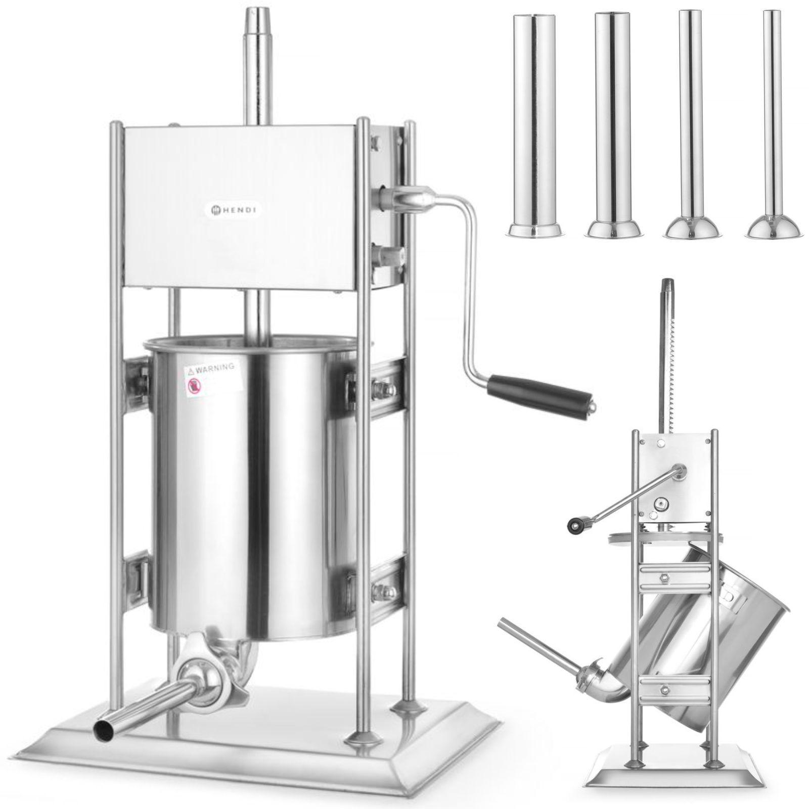 Profi Line 10L vertikaler Wurstfüller aus Edelstahl - Hendi 282151 10 L