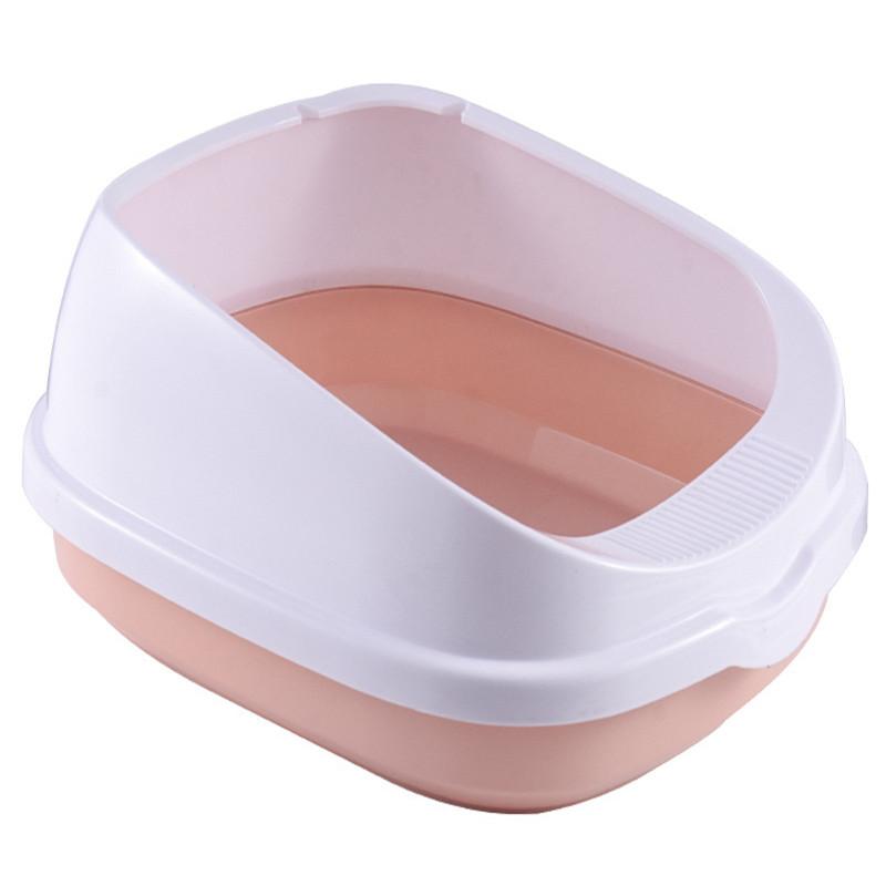 

Large And Durable Cat Litter Pan Prevents Cat Litter From Outside Splashing Small розовый