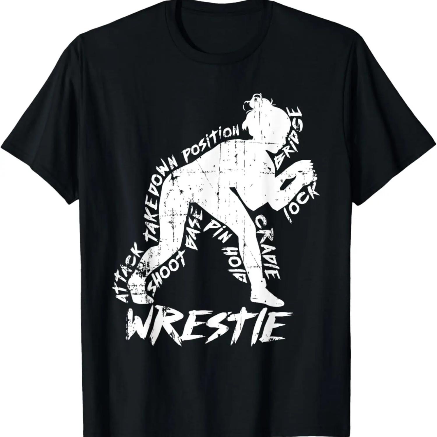High School Wrestling Mom Dad Gift for Girls Wrestling T-Shirt S чёрный