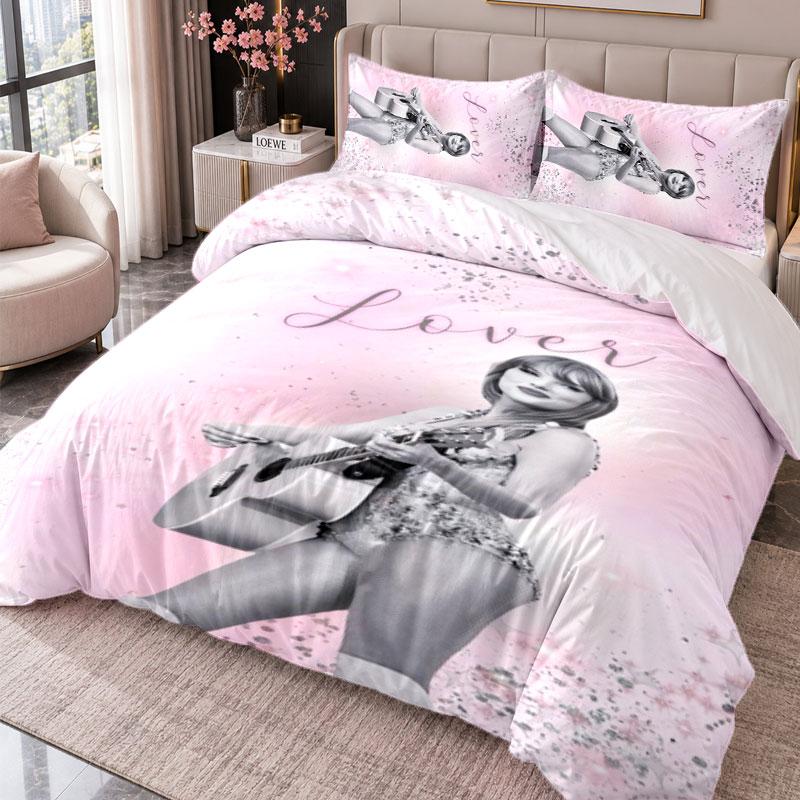 Taylor Swift 3Pcs Bedding Set Duvet Cover With Two Pillowcases For Bedroom Home Decoration