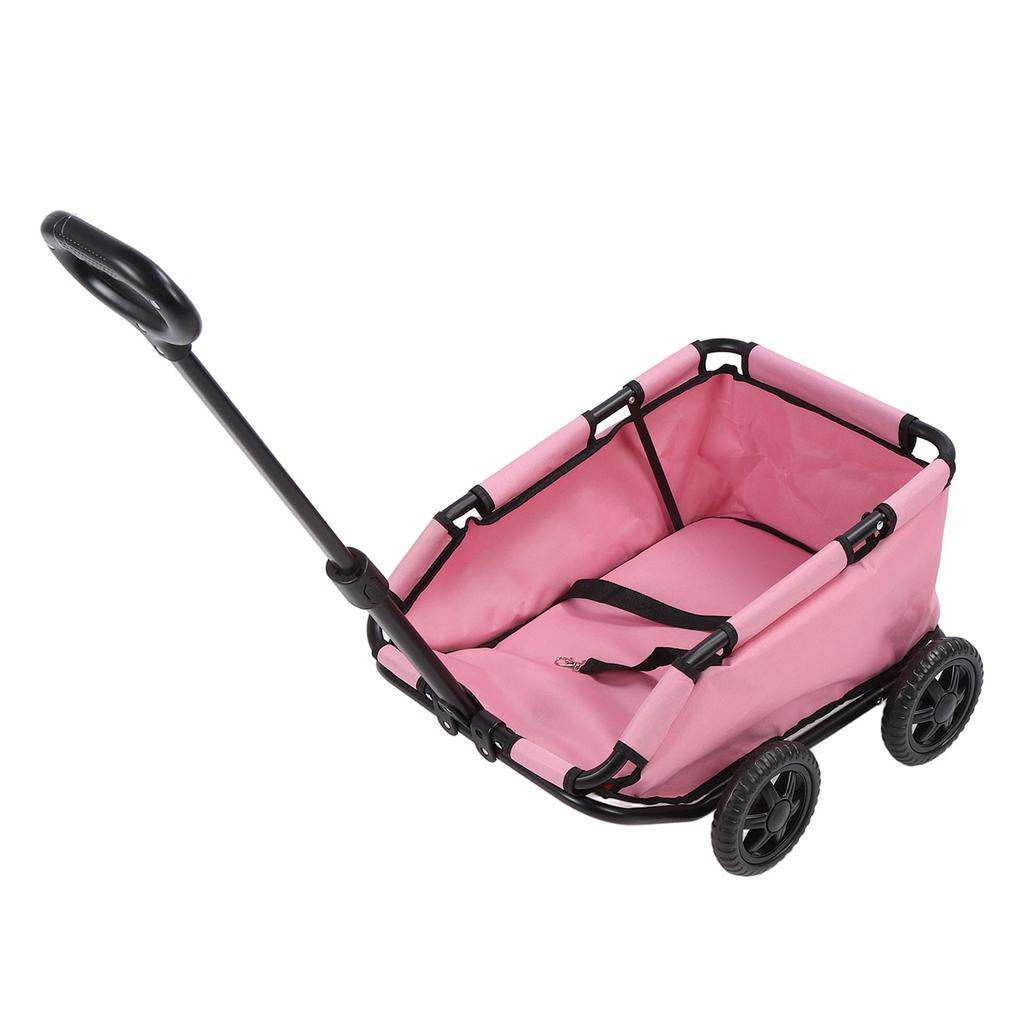 Dog Stroller with 4 Wheels Comfortable Handlebars Foldable Pet Stroller for Small Cats Dogs Up To