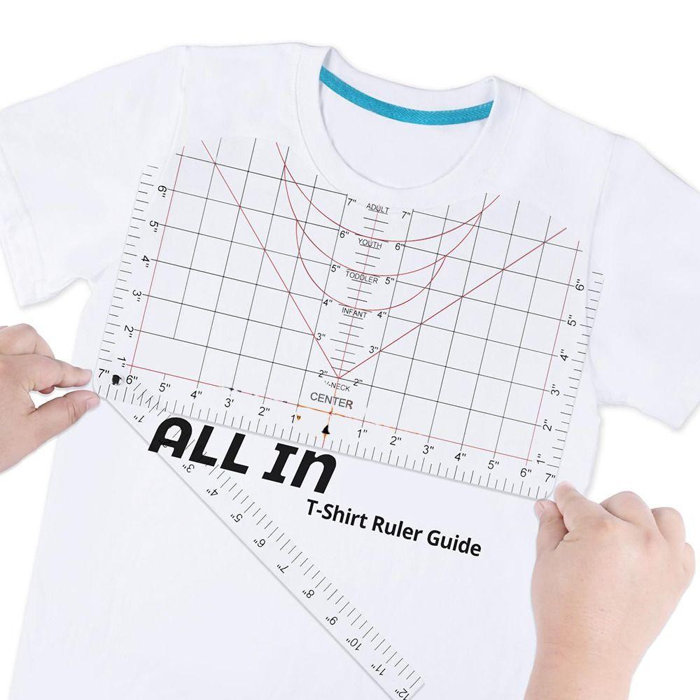 Acrylic T-shirt Measurement Tool All-in-ONE T-shirt Calibration Tool Ruler  Heat Press