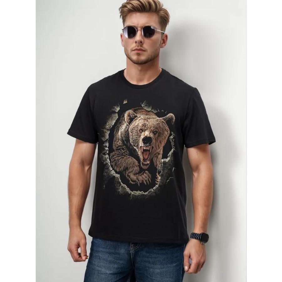 

Мужская футболка с круглым вырезом, коротким рукавом и 3D-принтом, летние топы XS