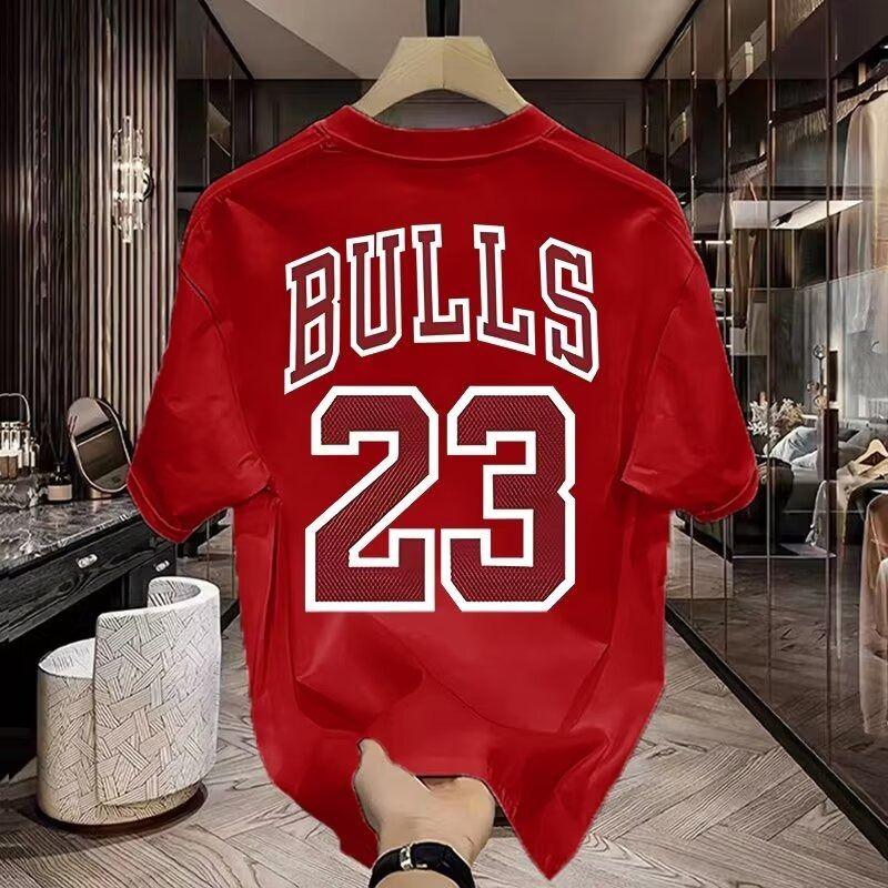 Basketball No. 23 Top, Fashionable Pure Cotton Men's Short-sleeved T-shirt, Casual and Comfortable T-shirt for Men