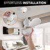 Modern Ceiling Fan Light Dimmable Fan and Light Combo Ceiling Fans with Bulb Lights and Remote Controler for Indoor Decoration