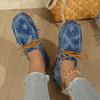 Lace-up Denim Low-top Shoes 2025 Fall New Plus Size Canvas Sports Shoes for Women
