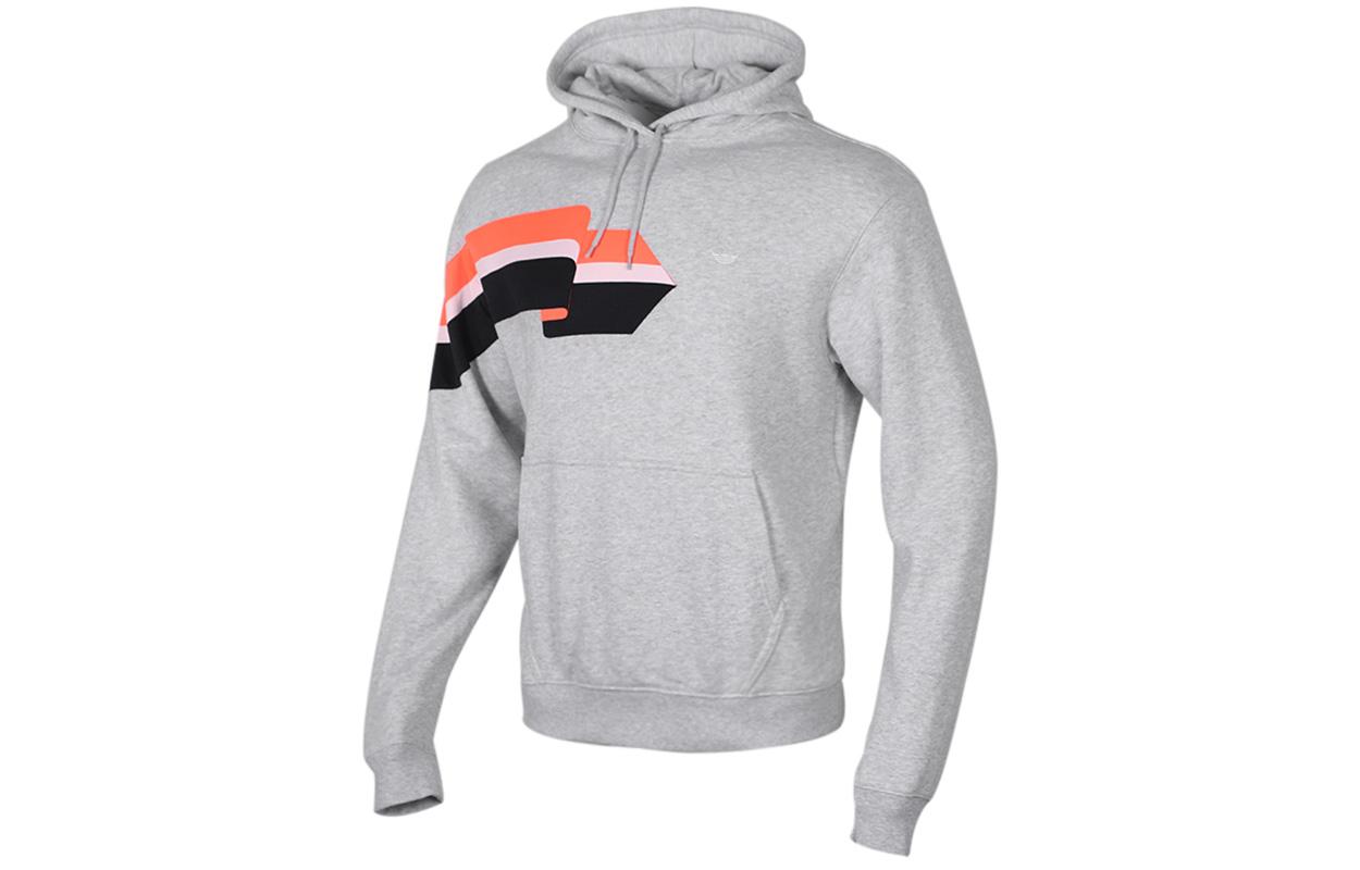 Adidas Originals Sweatshirts Men s Light Gray Hooded Moderate Regular FM1517 L