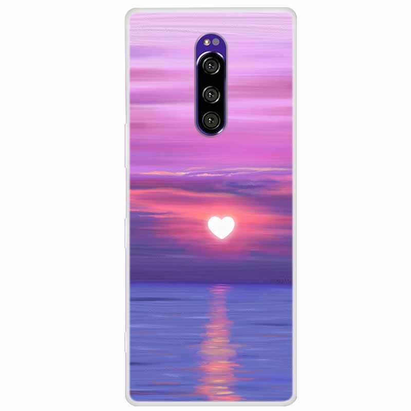 Funda de Silicona Suave para Sony Xperia 1 Funda Moda Transparente Fundas de Teléfono Tigre para Sony Xperia1 XZ4 SO-03L SOV40 J8110 Coque Parachoques