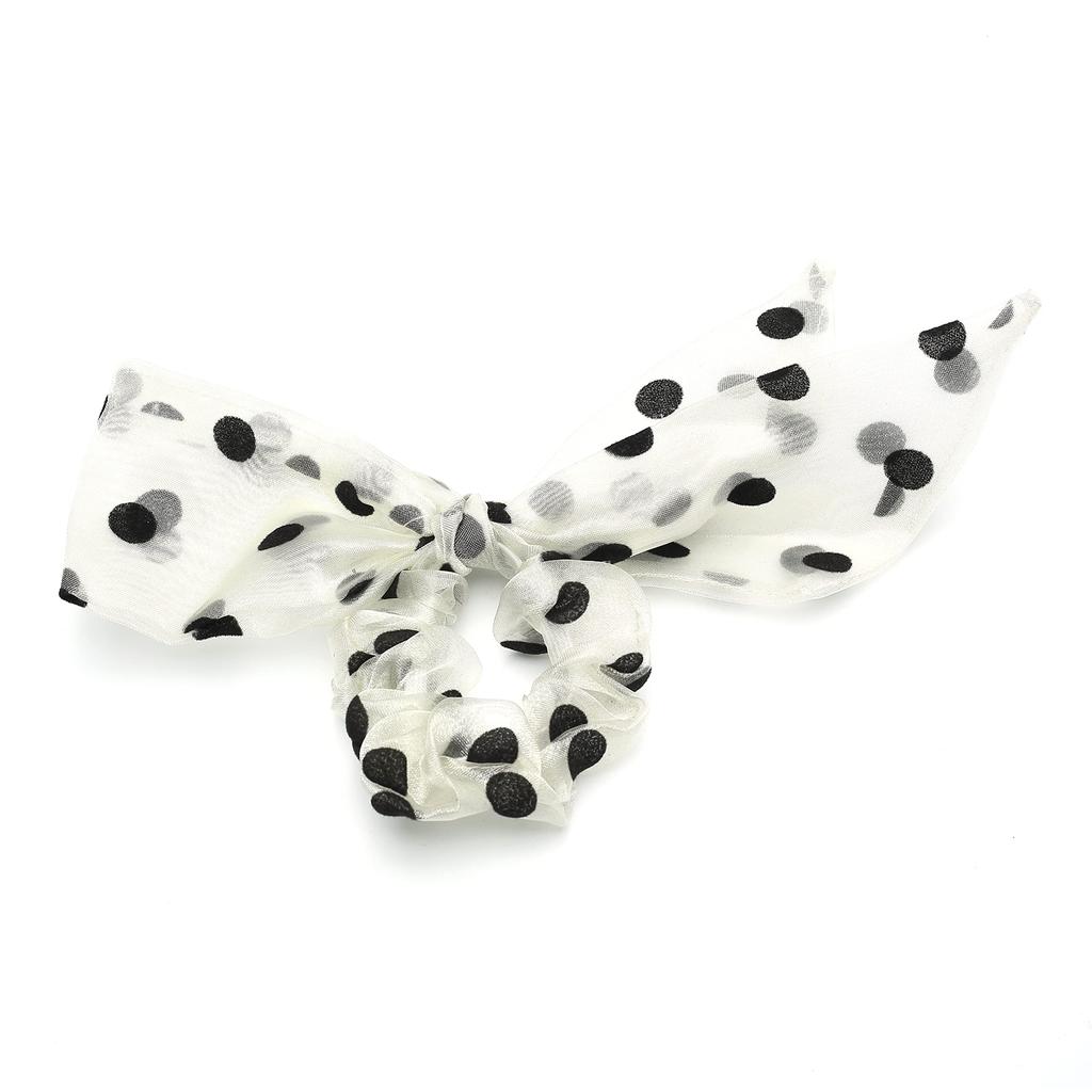 QinGoo Scrunchie Hair Organza Hair Adult Hair Korean 1 Cream Tie, Tie, Accessory, Stylish, Women's, Style, Piece,