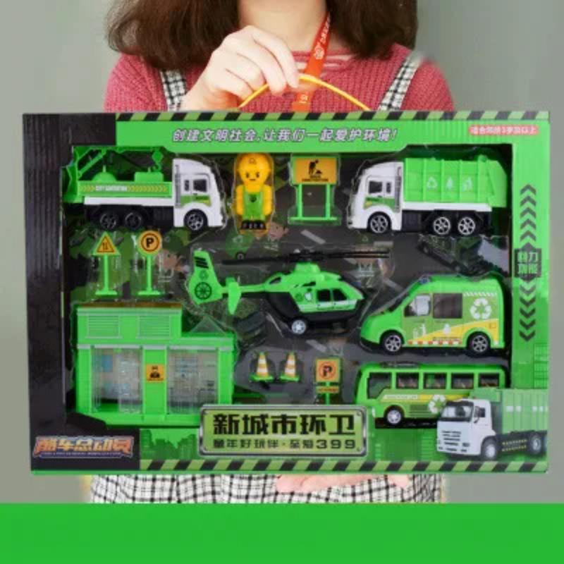 

Набор строительных грузовиков, модель детского инженерного автомобиля, игрушечные машинки, самолет, поезд, инерционный экскаватор, инженерные транспортные средства для мальчика