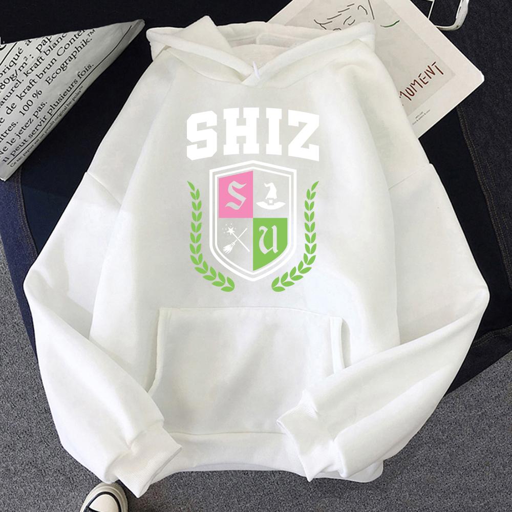 Shiz University Hoodie Fashion Women Aesthetic Graphic Movie Wicked Hoodie Unisex Vintage Elphaba Glinda Pullovers Sweatshirts