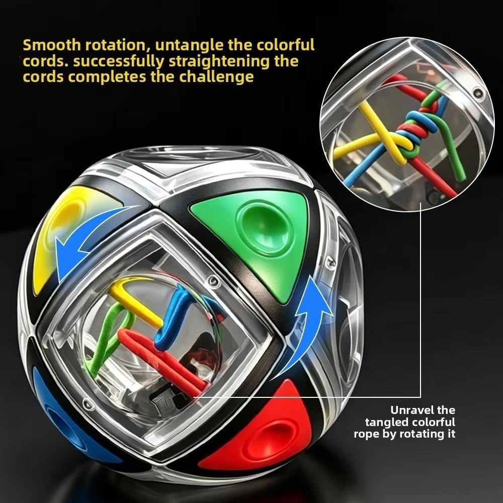 Color Matching Twisty String Cube 3D Brain Teaser Unlocking Puzzle Toy Holiday Gift