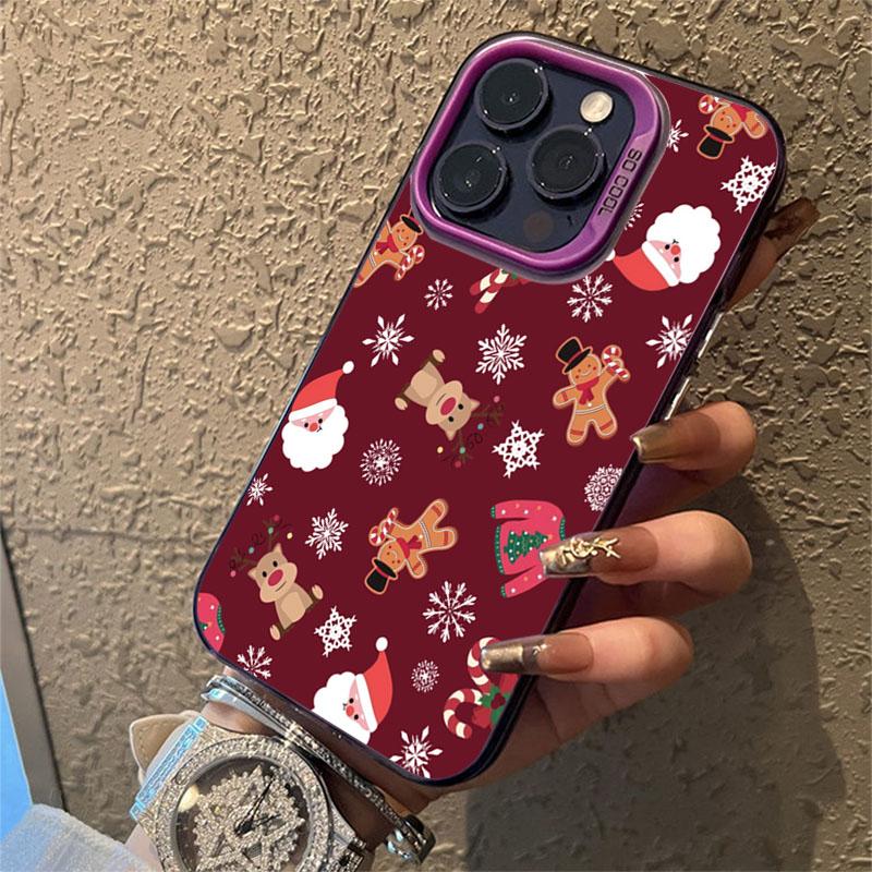 Christmas Gingerbread Winter Snowflake Gift Phone Case For iPhone 17 16 15 14 Pro Max 13 12 11 XS X XR 7 8 Plus 16e 17 Air Cover