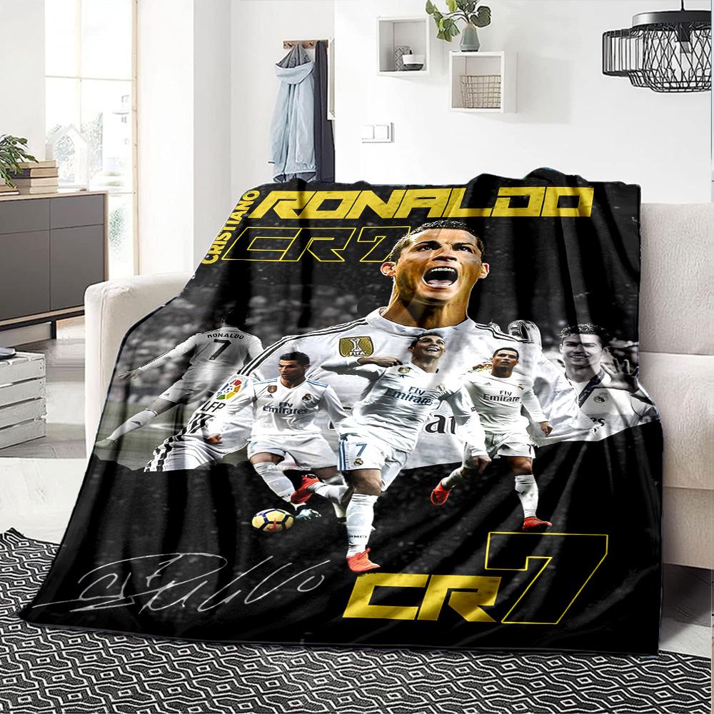 1pc Number 7 Soccer Blanket, Gift, for Men and Women, Soft Blanket, Good for Sofa Bed Couch Travel, Lightweight Flannel Blanket