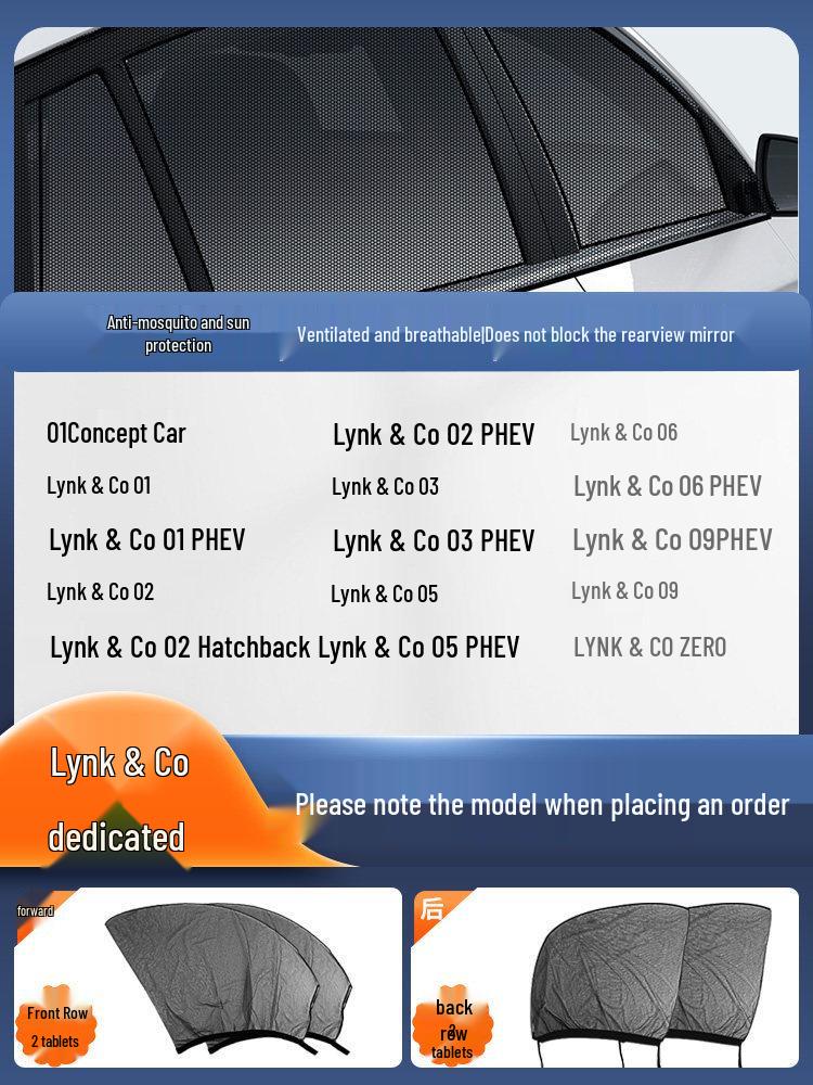 Car Window and Sunroof Anti-Mosquito Mesh: Insect-proof Sun Protection Screen & Curtain.