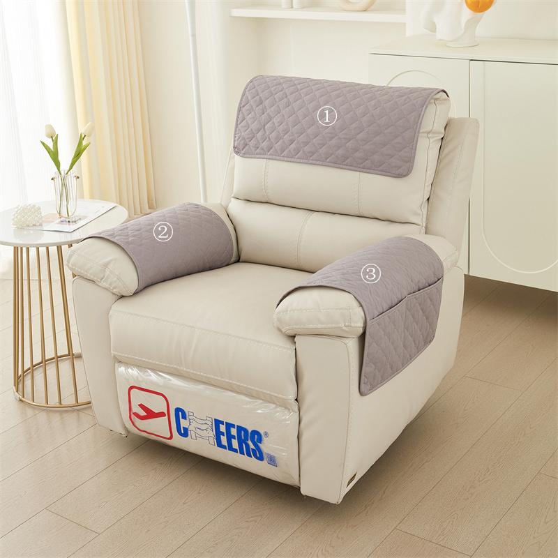 Recliner Sofa Mat Solid Color Non-slip Armchair Sofa Cover Anti-dirty Armrest Towel Four Season Universal Couch Cushion for Home