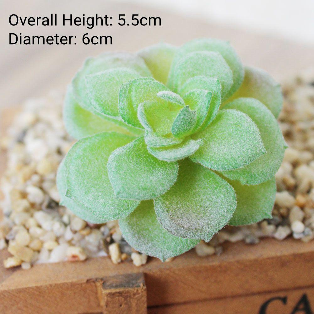 Green Flocking Artificial Succulent Plants Home Bedroom Living Room Decor Fake Plants DIY Flower Arrangement Plante Artificielle