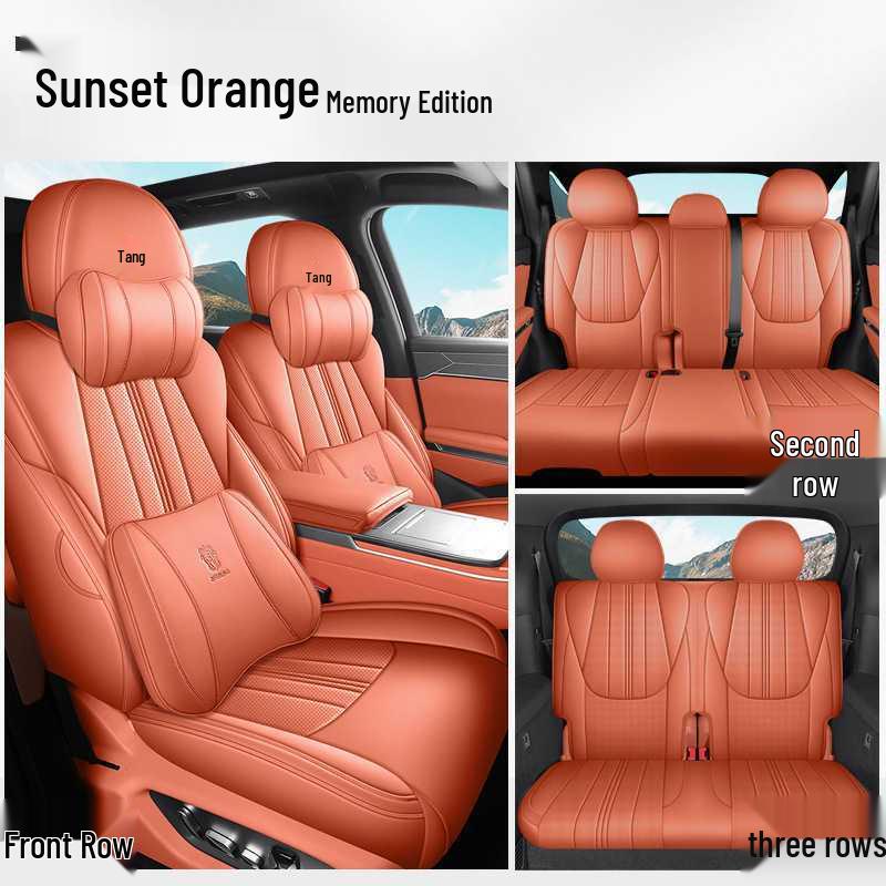 BYD Tang L Full Coverage DMI/EV Seat Covers - Breathable Perforated Cushions for All Seasons