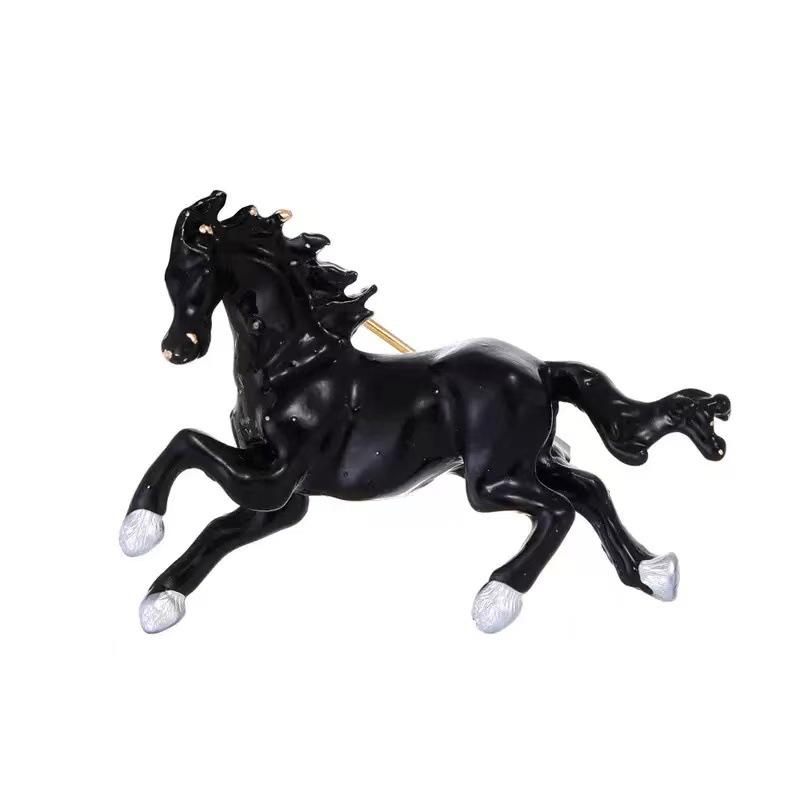 Fashion Enamel Animal Steed Horse Brooches For Women Men Clothing Coat Accessries Gifts