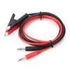 P1040  2Pcs Silicone Banana Plug Crocodile Clip Test Probe   Testing Cables