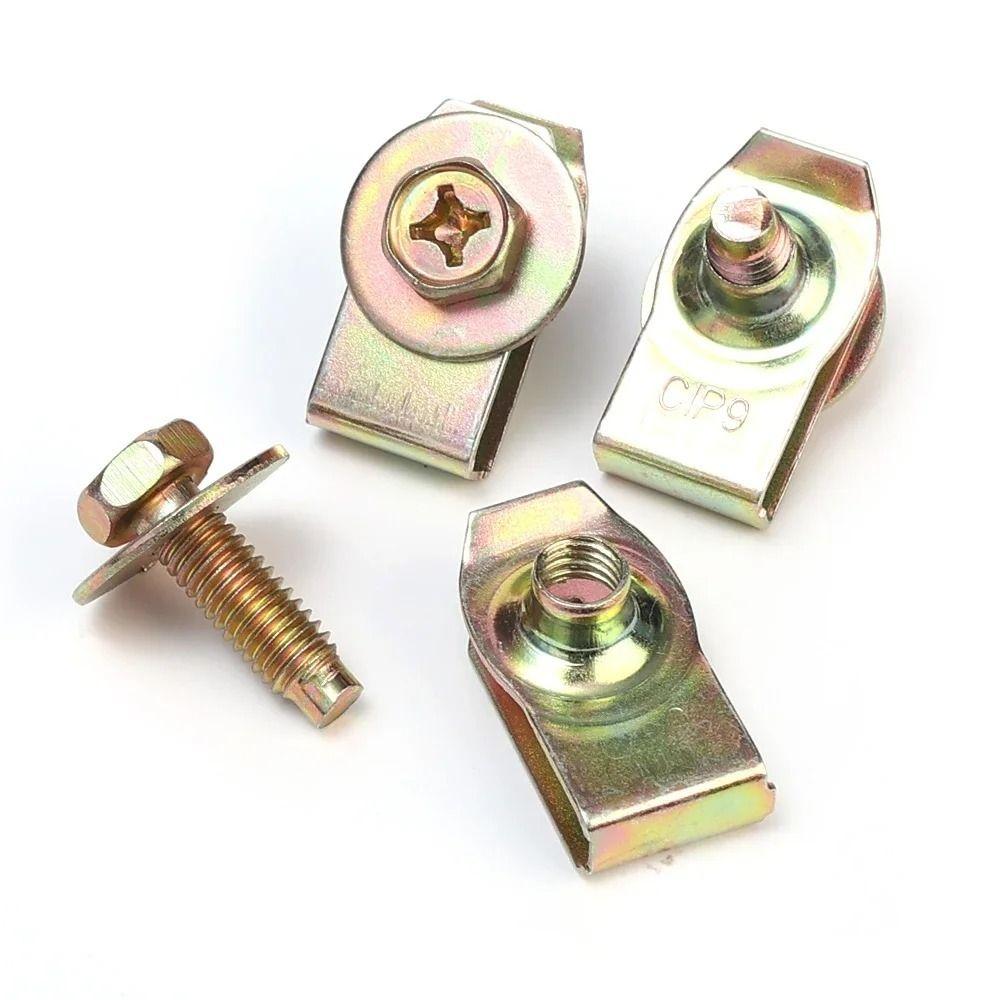 New Self-tapping Automotive U-Nut Clip M6 Metal Car Body Bolts Fixing Screws Mudguard