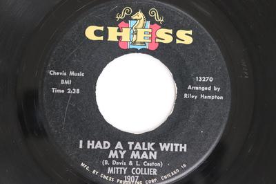 7inch Record MITTY COLLIER - I Had A Talk With My Man / Free Gir 1907 CHESS 1964 US Soul/Funk Used