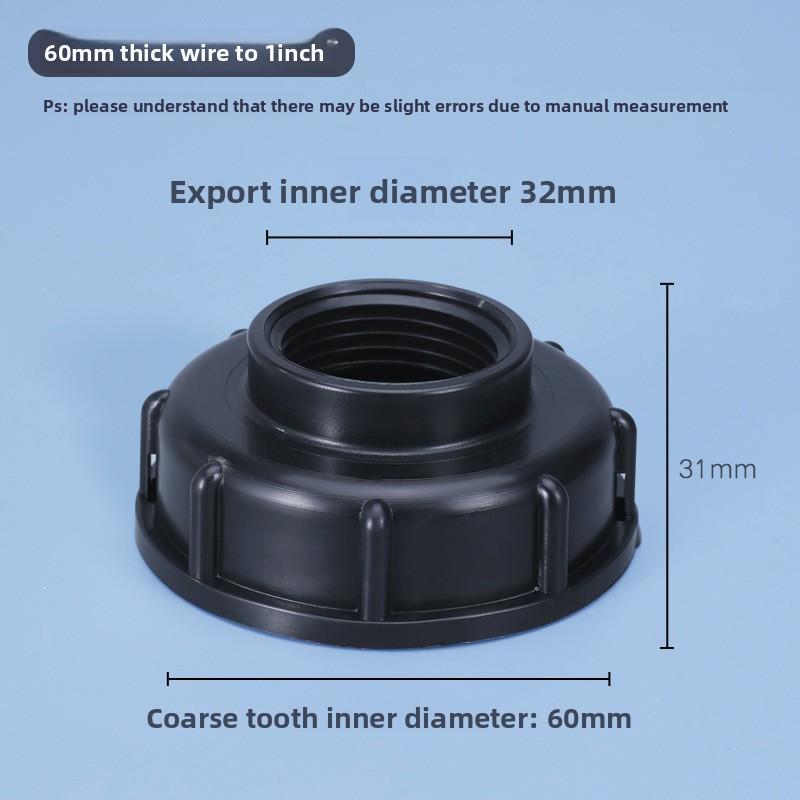 IBC Tank Adapter S60 X 1/2" 3/4' 1" 1.5 2" 63/75/80/100mm Thread Connector Ton Barrel Connect 1000 Liter IBC Tank Fitting