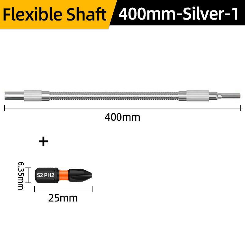 Flexible Shaft Drill Bit Extension Holder 295/400 Link Drill Hex Screwdriver Soft Driver Extend Rod Tools Slotted Phillips Star