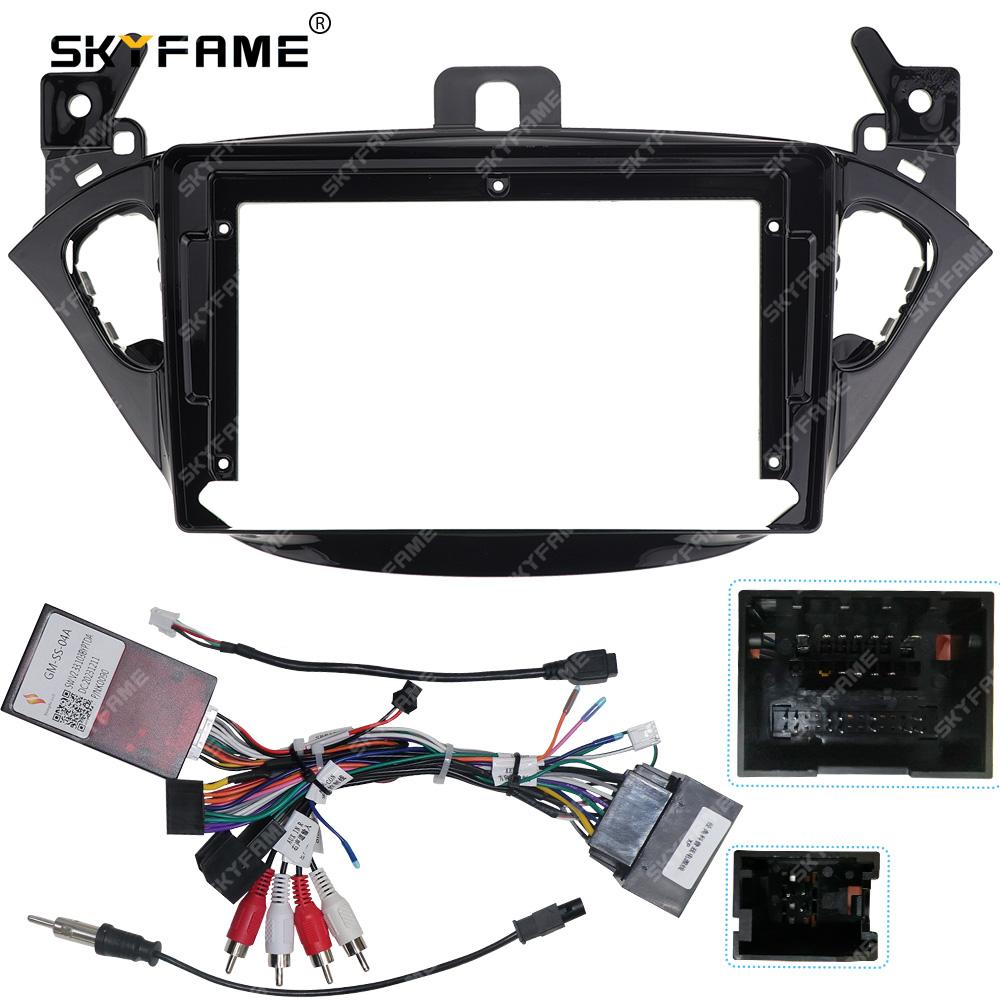 SKYFAME Car Frame Fascia Adapter Canbus Box Decoder Android Radio Dash Fitting Panel Kit For Opel Corsa Adam