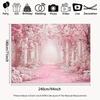 2D Oriental Wedding Tapestry, Cherry Blossom Arch with Golden Frame