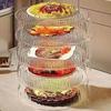 Capac Alimentar din Plastic Transparent cu Mâner Cupolă Universală pentru Oale Tigăi Farfurii Rezistent la Praf Stivuibil Accesoriu de Bucătărie Multifuncțional pentru Casă Bufet
