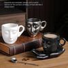 Face Coffee Mug 260ml Ceramic Face Teacup With Hand Saucer Coffee Cup With Saucer Kit Milk Tea Mug Kitchen Home Romantic Family
