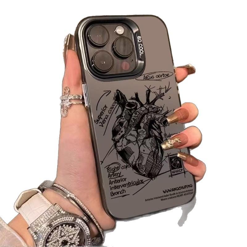 Apple iPhone 14/15/16/17 Pro Heart Phone Case - High-end & Trendy