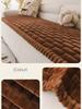 Delicate Wide Bording Sofa Pad Flannel Autumn and Winter Sofa Cushion Thick and Warm Winter Cushion Straight Sofa Cushion Couch Cover