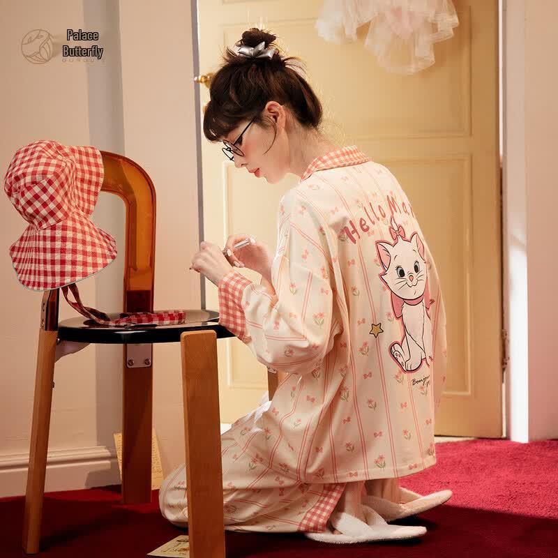Gongdie Light Soft Disney Marie Cat Women s Pajama Set L