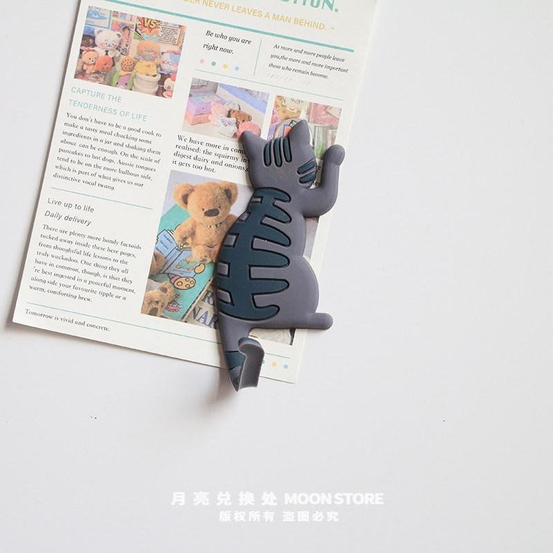Creative Cute Kitten Hook Fridge Magnets Ginger Cats Siamese Cat Iron Gate Home Decoration Multi-Functional Animals Gifts